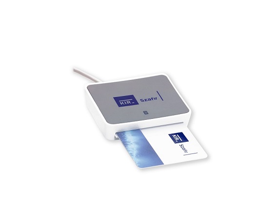 Czytnik z logotypem Krajowej Izby Rozliczeniowej - Zestawy z kwalifikowanym podpisem elektronicznym Szafir